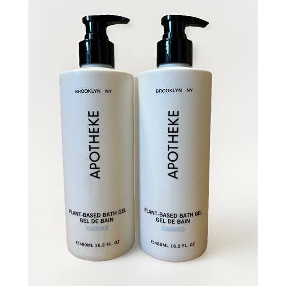 New Apotheke Canvas Bath Shower Gel Jumbo 480ml Set of 2 - Picture 1 of 3